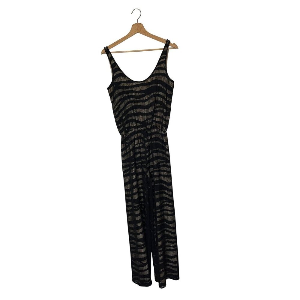 Alexis Jumpsuit Size Small Women Black & Beige
